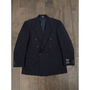 Vintage Chadmore Lorenzo Double Breasted Jacket Mens 40R Blazer Wool Blend NWT